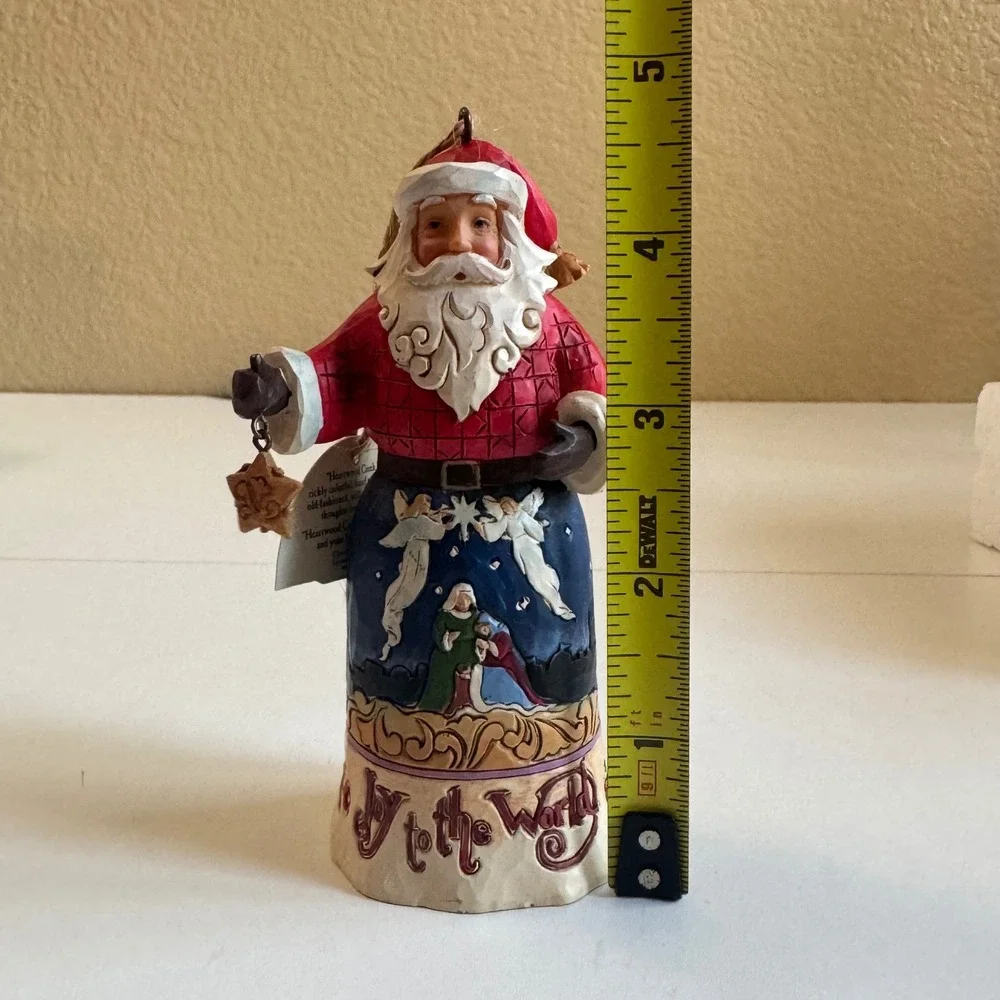 Jim Shore Heartwood Creek Joy To The World Santa Nativity Ornament 6001504 EUC
